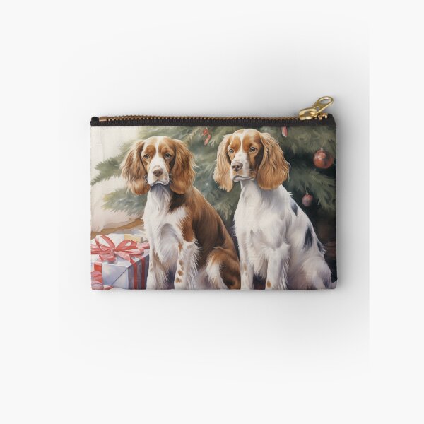 Item preview, Christmas Brittany Spaniel Portrait designed and sold by Samuelsboro.