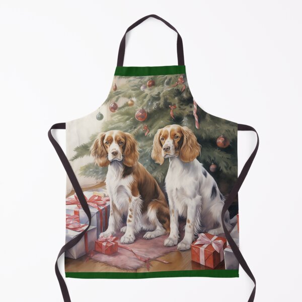 Item preview, Christmas Brittany Spaniel Portrait designed and sold by Samuelsboro.