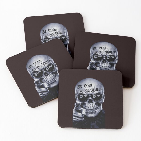 Item preview, Be Cool, Go to Skull - Motivational Halloween Skull Art designed and sold by lamp148.