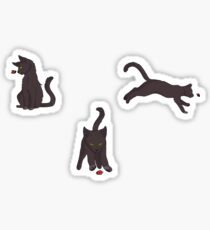Cat and Ladybug Pattern Sticker