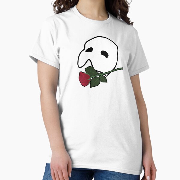 Item preview, Phantom of the Opera Mask and Rose (white/black outline) designed and sold by moonisfalling.