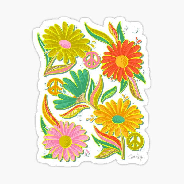 Item preview, Drippy Daisy Dreamscape – Electric on Blue designed and sold by Cat Coquillette.