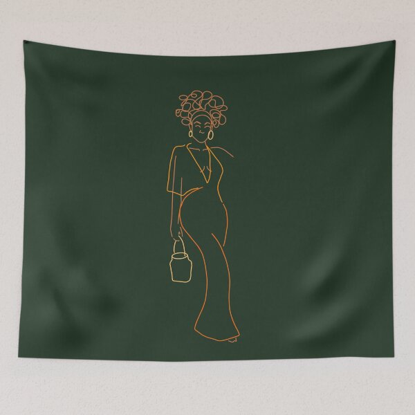 Item preview, Line Art of Woman with Curls designed and sold by chaycreates.
