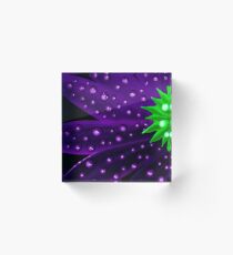 Dewy Purple Flower Acrylic Block