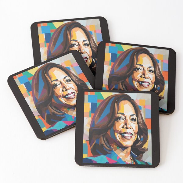 Item preview, "Dynamic Portrait of Kamala Harris" designed and sold by Artisticanvas.