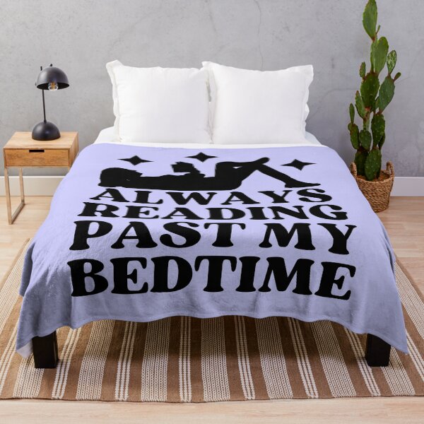 Item preview, Always reading past my bedtime - book lover designed and sold by EvergreenWhimsy.