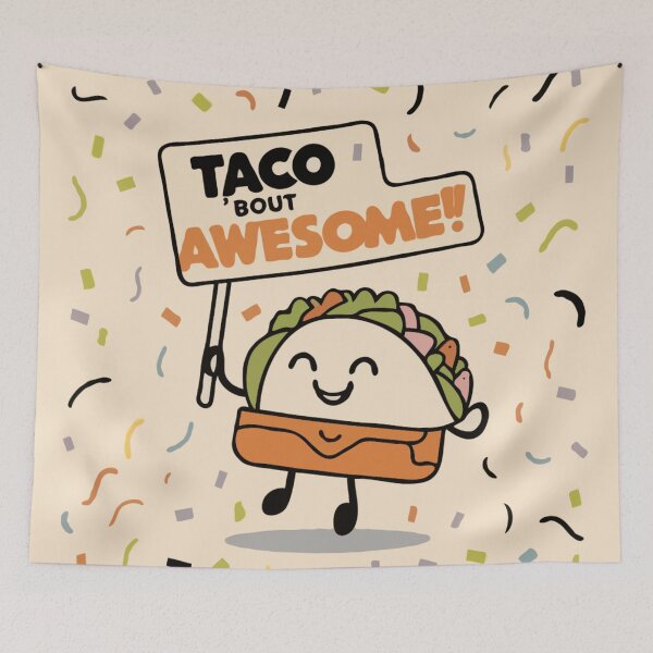 Item preview, Taco 'Bout Awesome T-shirt Design designed and sold by Collision19.