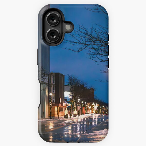 Item preview, Sheboygan night lights with tall building designed and sold by TerraMediaLLC.