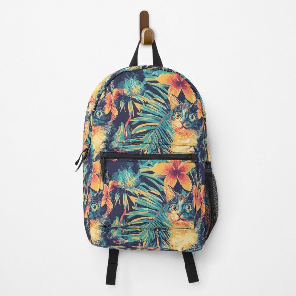 Item preview, Wallace the Cat Themed Hawaiian Shirt - Tropical Feline Fun designed and sold by zwrohn.
