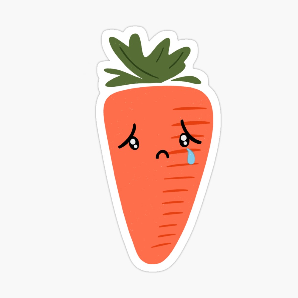Sad carrot crying  Art Board Print for Sale by Burgerisad | Redbubble