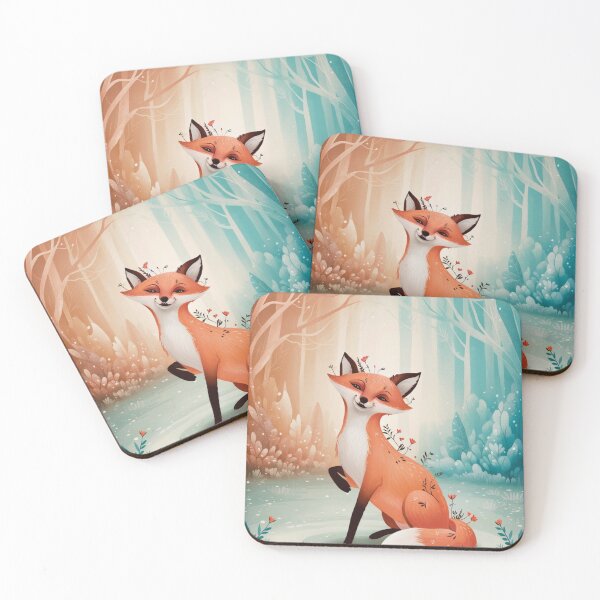 Item preview, Whimsical Fox. Fantasy cute fox, magical forest, enchanting woodland, vintage fox designed and sold by FoxVibes.