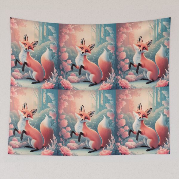 Item preview, Whimsical Fox. Fantasy cute fox, magical forest, enchanting woodland, vintage fox designed and sold by FoxVibes.