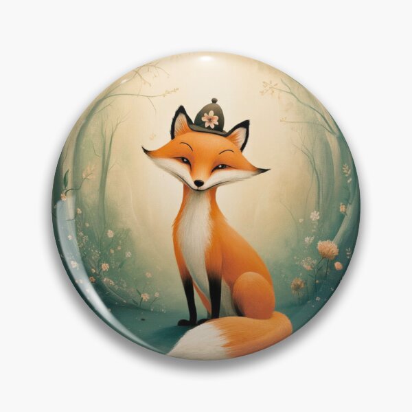 Item preview, Whimsical Fox. Fantasy cute fox, magical forest, enchanting woodland, vintage fox designed and sold by FoxVibes.