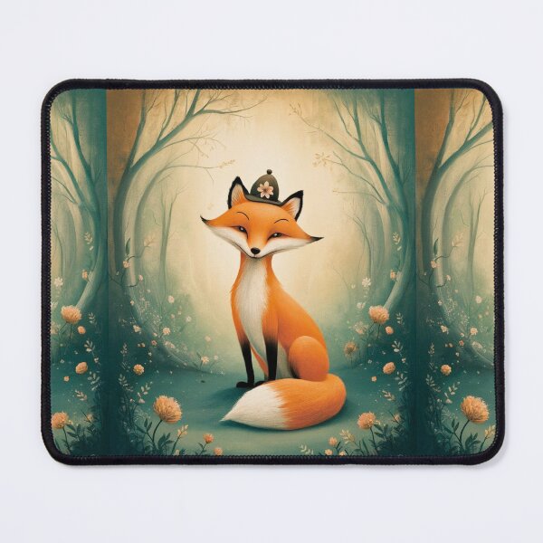 Item preview, Whimsical Fox. Fantasy cute fox, magical forest, enchanting woodland, vintage fox designed and sold by FoxVibes.