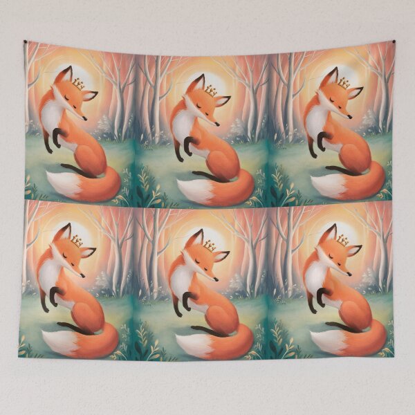 Item preview, Whimsical Fox. Fantasy cute fox, magical forest, enchanting woodland, vintage fox designed and sold by FoxVibes.