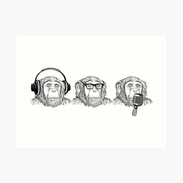 Hear Evil, See Evil, Speak Evil Art Print