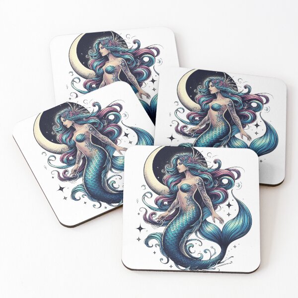 Item preview, TATTOOED MERMAID designed and sold by Foxlindesigns.