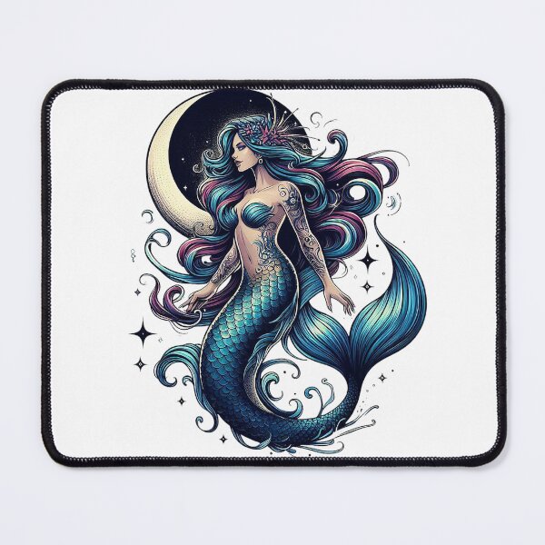 Item preview, TATTOOED MERMAID designed and sold by Foxlindesigns.