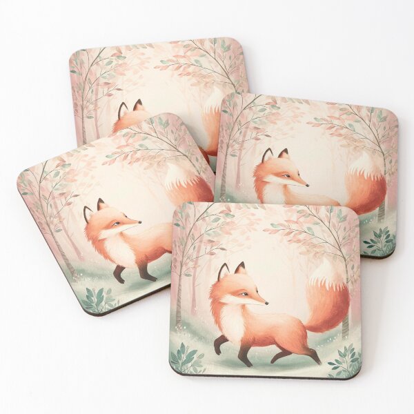 Item preview, Whimsical Fox. Fantasy cute fox, magical forest, enchanting woodland, vintage fox designed and sold by FoxVibes.