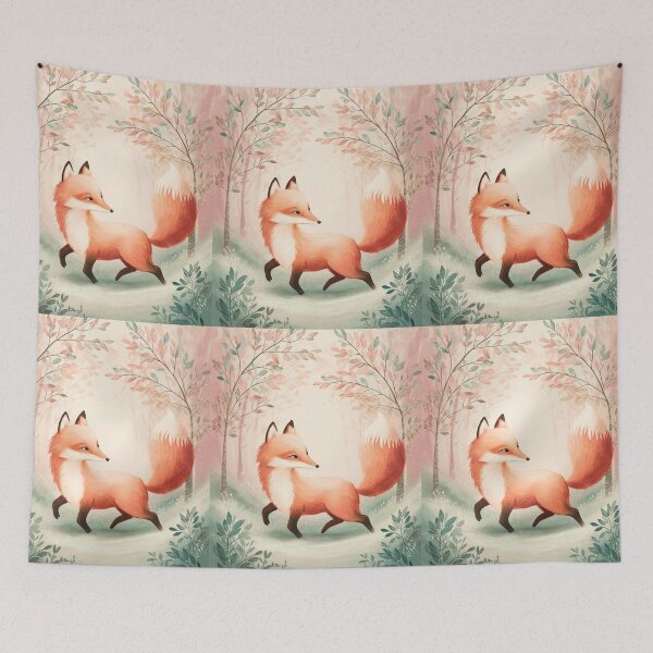 Item preview, Whimsical Fox. Fantasy cute fox, magical forest, enchanting woodland, vintage fox designed and sold by FoxVibes.