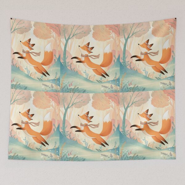 Item preview, Whimsical Fox. Fantasy cute fox, magical forest, enchanting woodland, vintage fox designed and sold by FoxVibes.