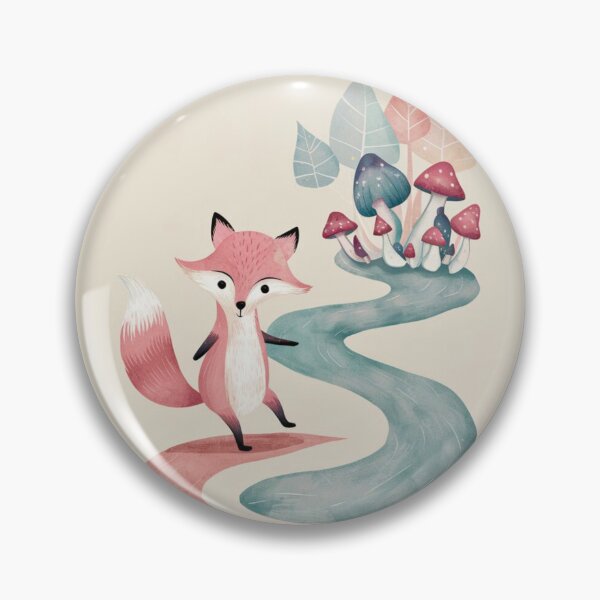 Item preview, Whimsical Fox. Fantasy cute fox, magical forest, enchanting woodland, vintage fox designed and sold by FoxVibes.