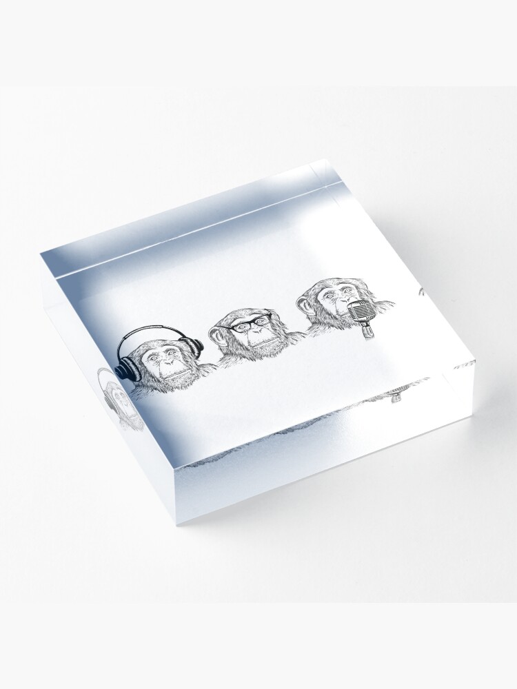 Alternate view of Hear Evil, See Evil, Speak Evil Acrylic Block