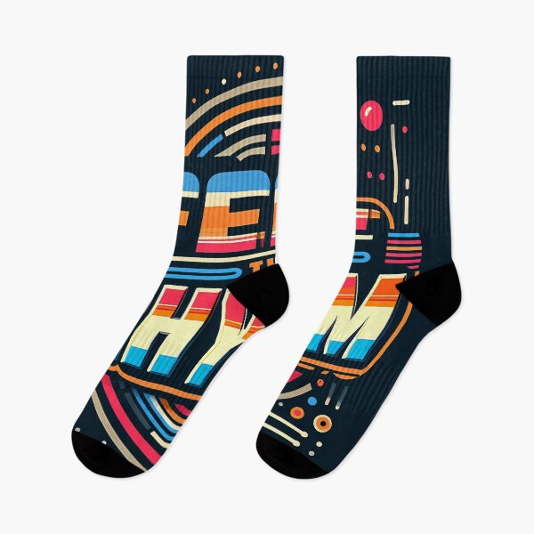 Item preview, Feel the Rhythm, typography, retro designed and sold by maxmaj.