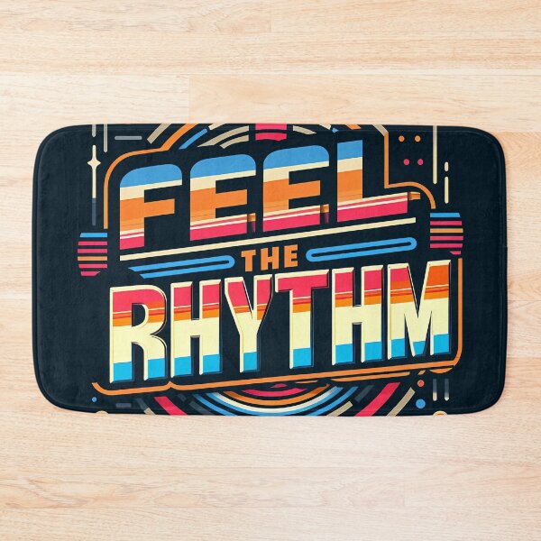 Item preview, Feel the Rhythm, typography, retro designed and sold by maxmaj.