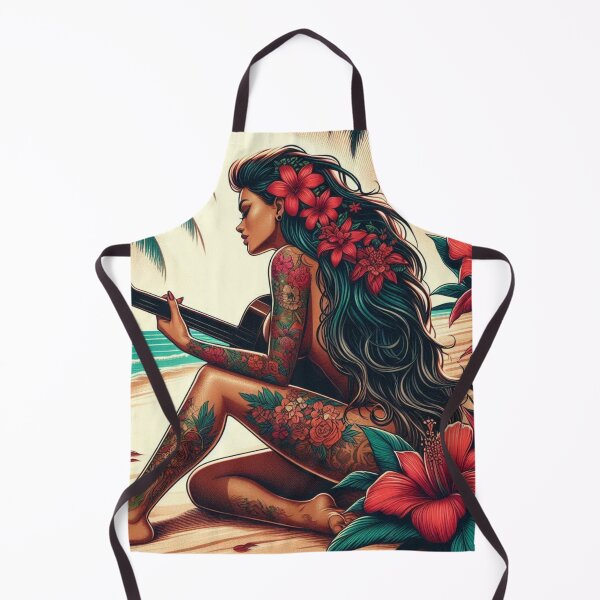 Item preview, GODDESS OF THE TROPICS - Scarlet Guitar Goddess designed and sold by GoddessTropics.