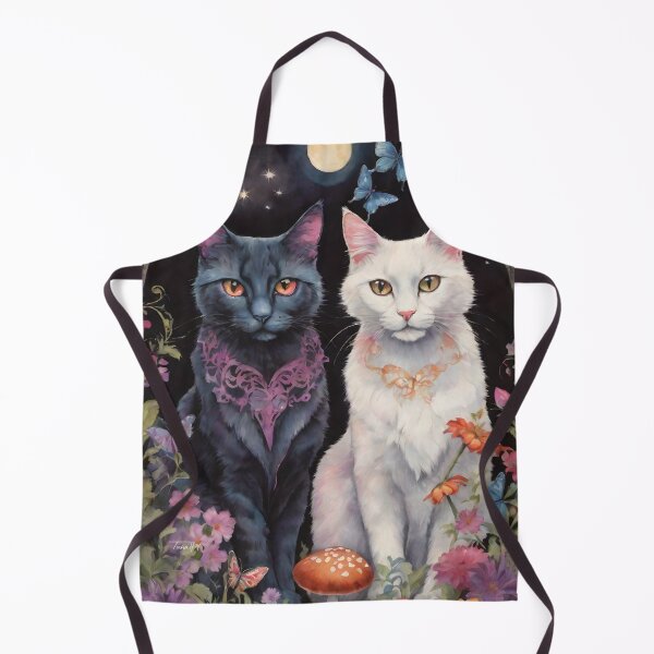 Item preview, The Gothic Garden “Black & White Cats” designed and sold by UnicornAndRaven .