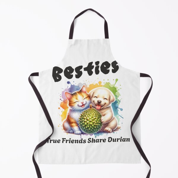 Item preview, True Friends Share Durian - Cute Cat and Dog Design designed and sold by DurianCraze.