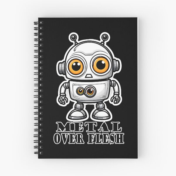 Item preview, Metal Over Flesh Cute Retro Robot designed and sold by Taans-Creation.