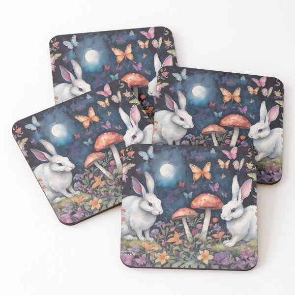 Item preview, The Gothic Garden “Rabbits” designed and sold by UnicornAndRaven .