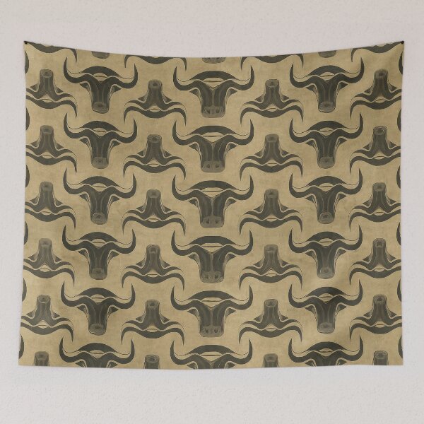 Item preview, Bulls Head Pattern 2 designed and sold by high-noon-moon.