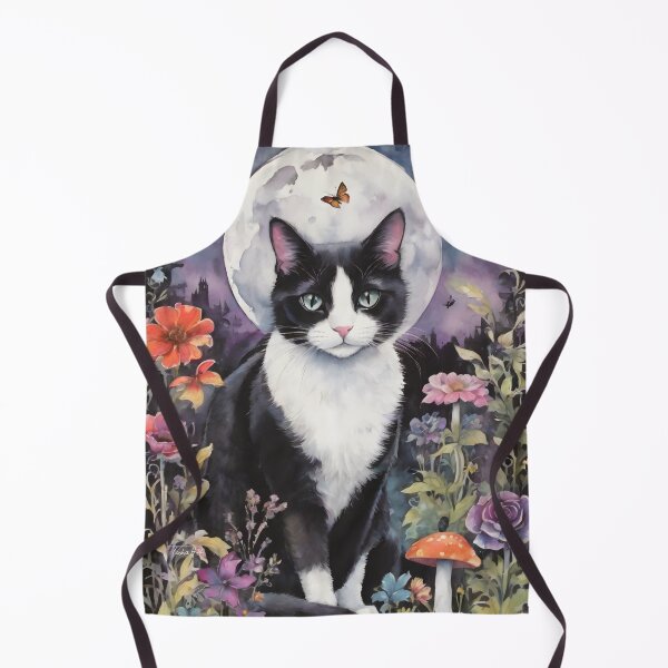 Item preview, The Gothic Garden “Black & White Tuxedo Cat” designed and sold by UnicornAndRaven .