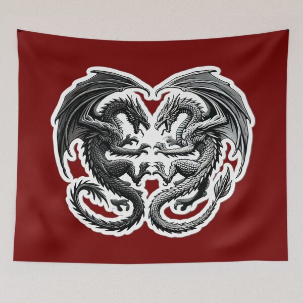Item preview, Two Dragons: Black and White designed and sold by PinUpPizzazz.