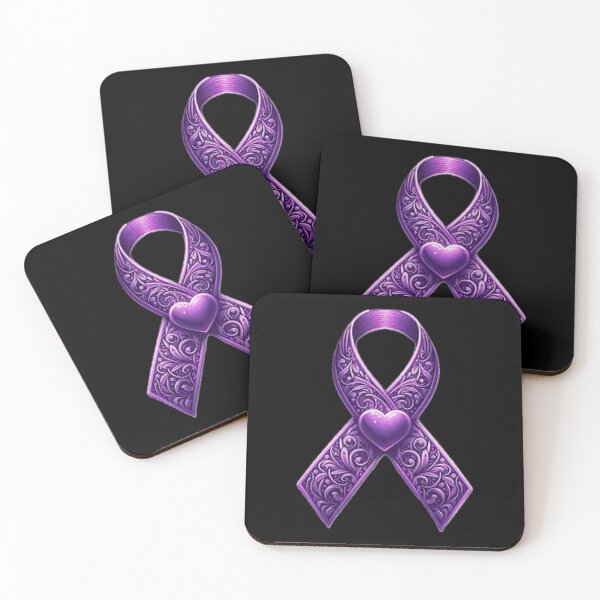 Item preview, Beautiful Purple Ribbon with Heart in the middle  designed and sold by TonzDesigns.