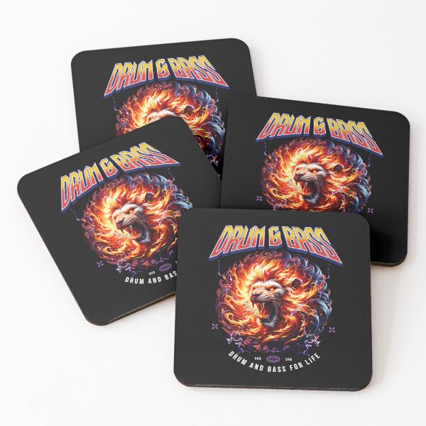 Item preview, DRUM AND BASS  - Flaming Lion Mane (white)  designed and sold by Discothreadz.