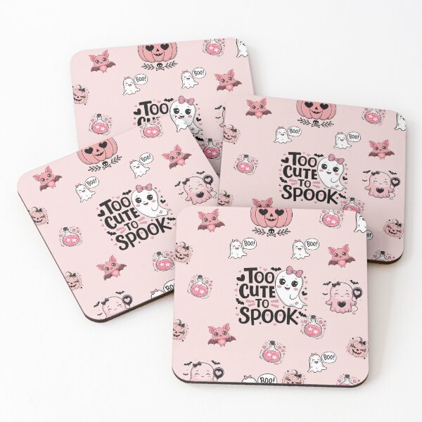 Item preview, Cute Pink Halloween Design | Adorable and Spooky Kawaii Art | Perfect for Kids' Decor, Party Invitations, and Seasonal Crafts designed and sold by Inkbourne Studio.