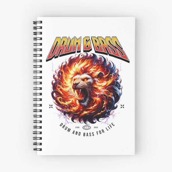 Item preview, DRUM AND BASS  - Flaming Lion Mane (black)  designed and sold by Discothreadz.
