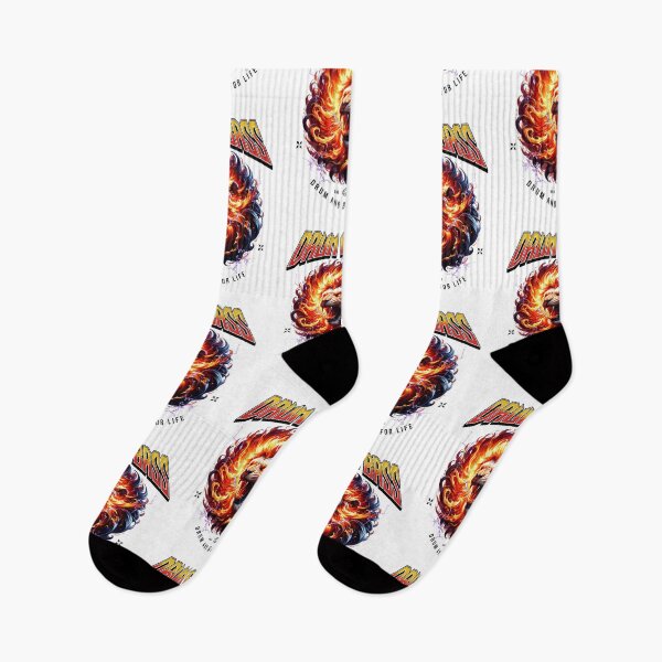 Item preview, DRUM AND BASS  - Flaming Lion Mane (black)  designed and sold by Discothreadz.