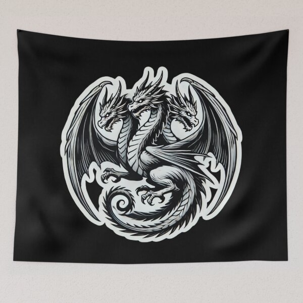 Item preview, Three Headed Dragon designed and sold by PinUpPizzazz.