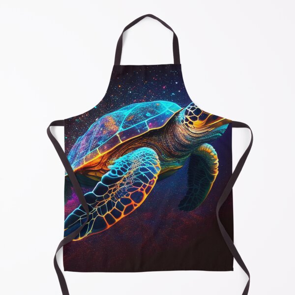 Item preview, Neon sea turtles swimming in the sea designed and sold by SheldonLin.