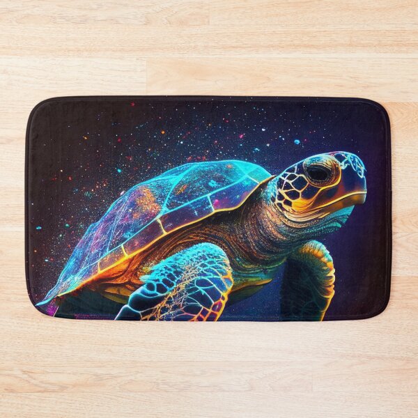 Item preview, Neon sea turtles swimming in the sea designed and sold by SheldonLin.
