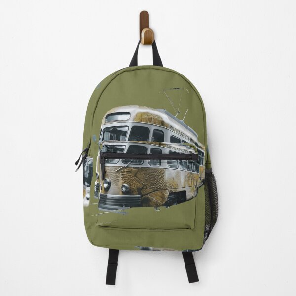 Item preview, Vintage Tram, Predominantly in a Cream and Yellow Color Scheme with Metallic Accents designed and sold by macadolie.