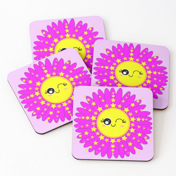 Item preview, Sunny Chamomile Flower Shining Star Pink designed and sold by HoppRock.