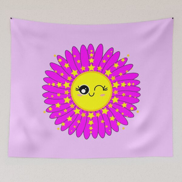 Item preview, Sunny Chamomile Flower Shining Star Pink designed and sold by HoppRock.