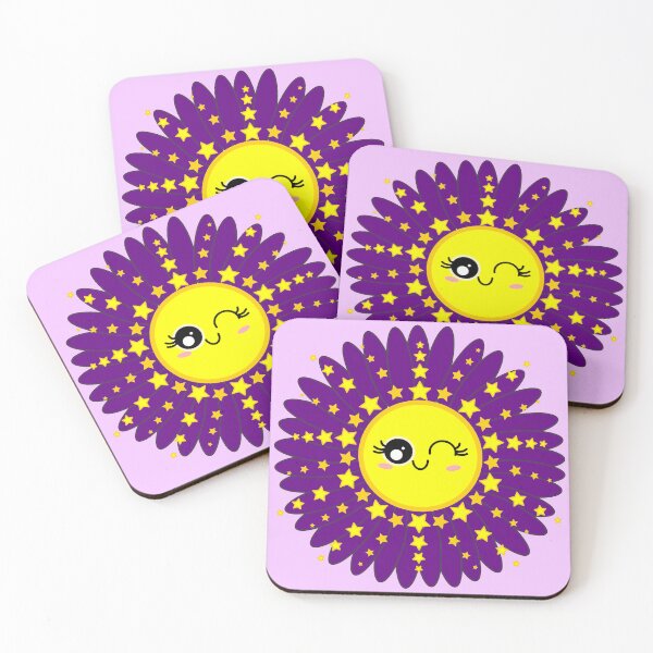 Item preview, Sunny Chamomile Flower Shining Star Purple designed and sold by HoppRock.