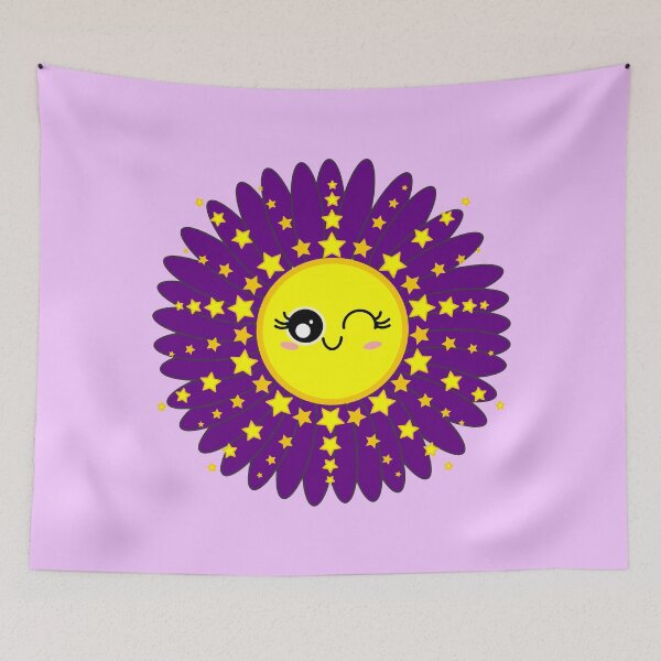 Item preview, Sunny Chamomile Flower Shining Star Purple designed and sold by HoppRock.